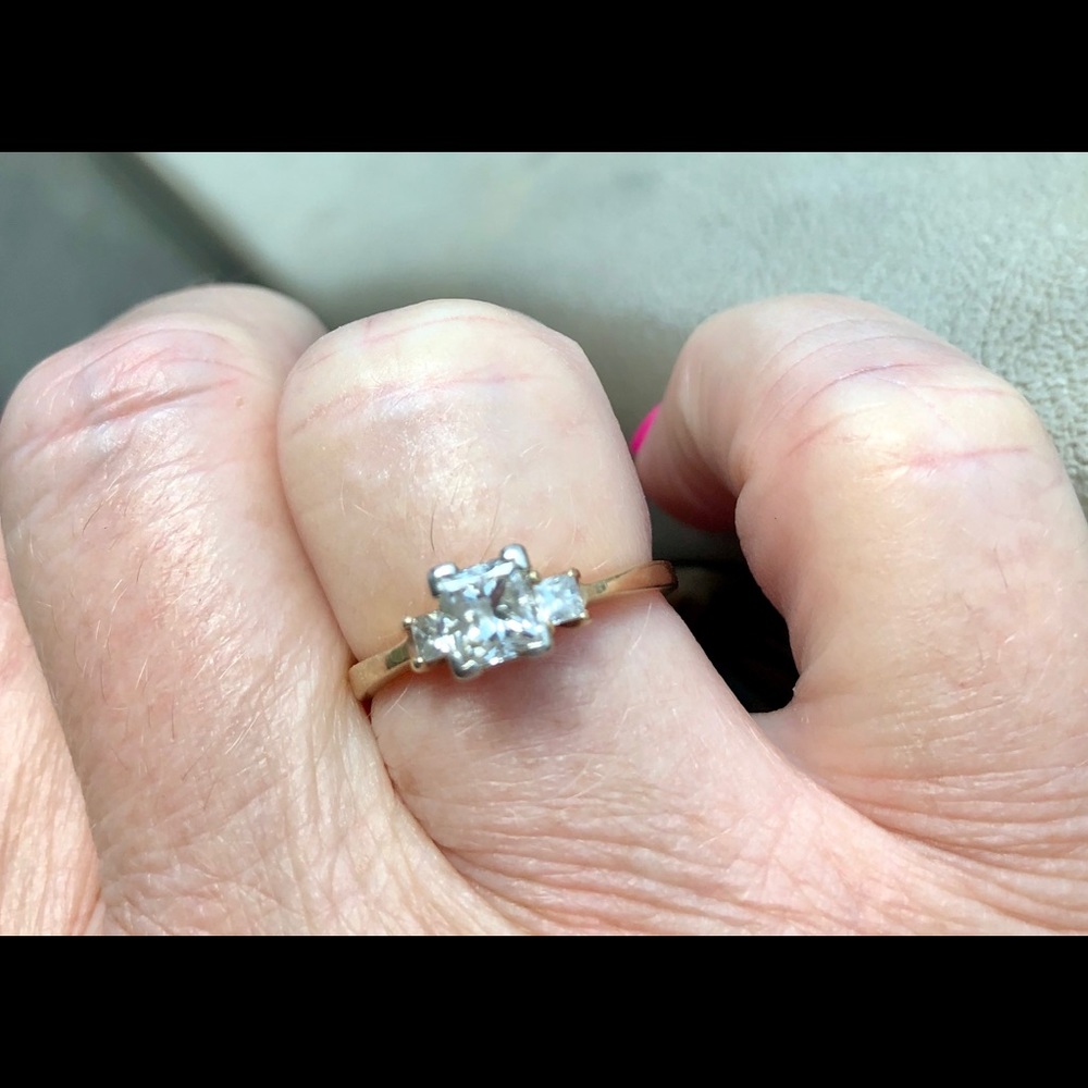 .50 carat diamond ring and wedding band. 14 kt
